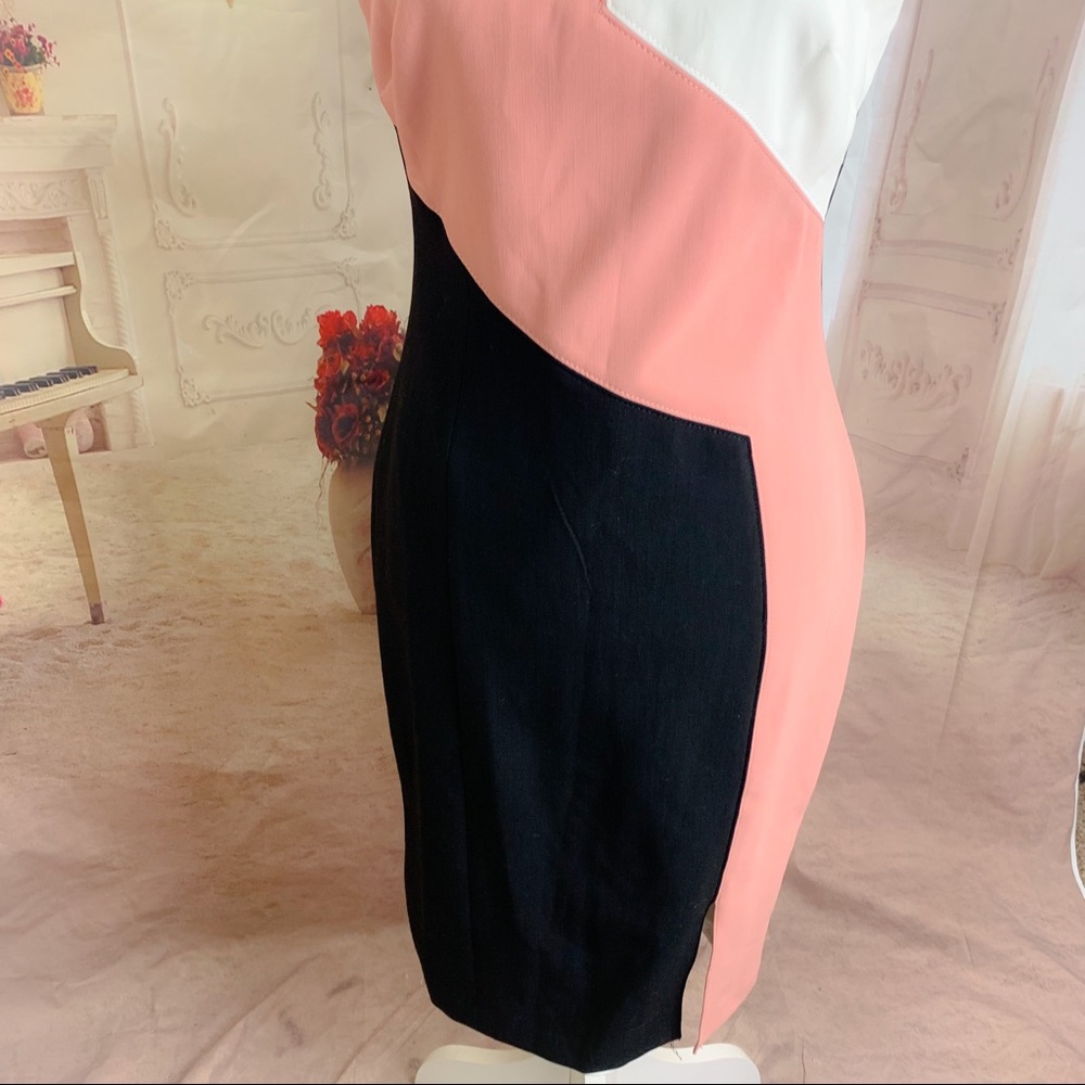 NEW WHBM Diagonal Colorblock Sheath Dress - Picture 4 of 11
